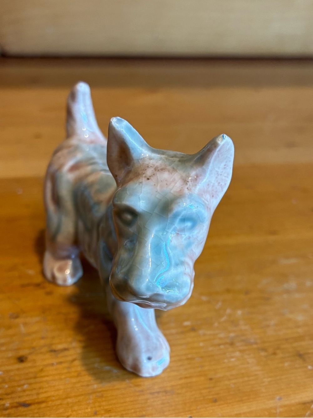 Vintage Glazed Ceramic Scottie Dog Figurine - Picture 2 of 10